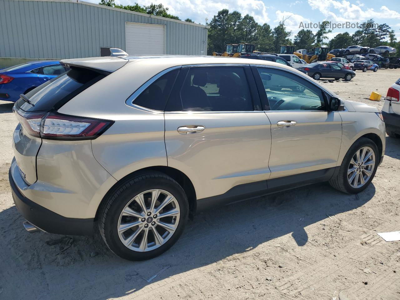 2018 Ford Edge Titanium Beige vin: 2FMPK4K87JBC50303