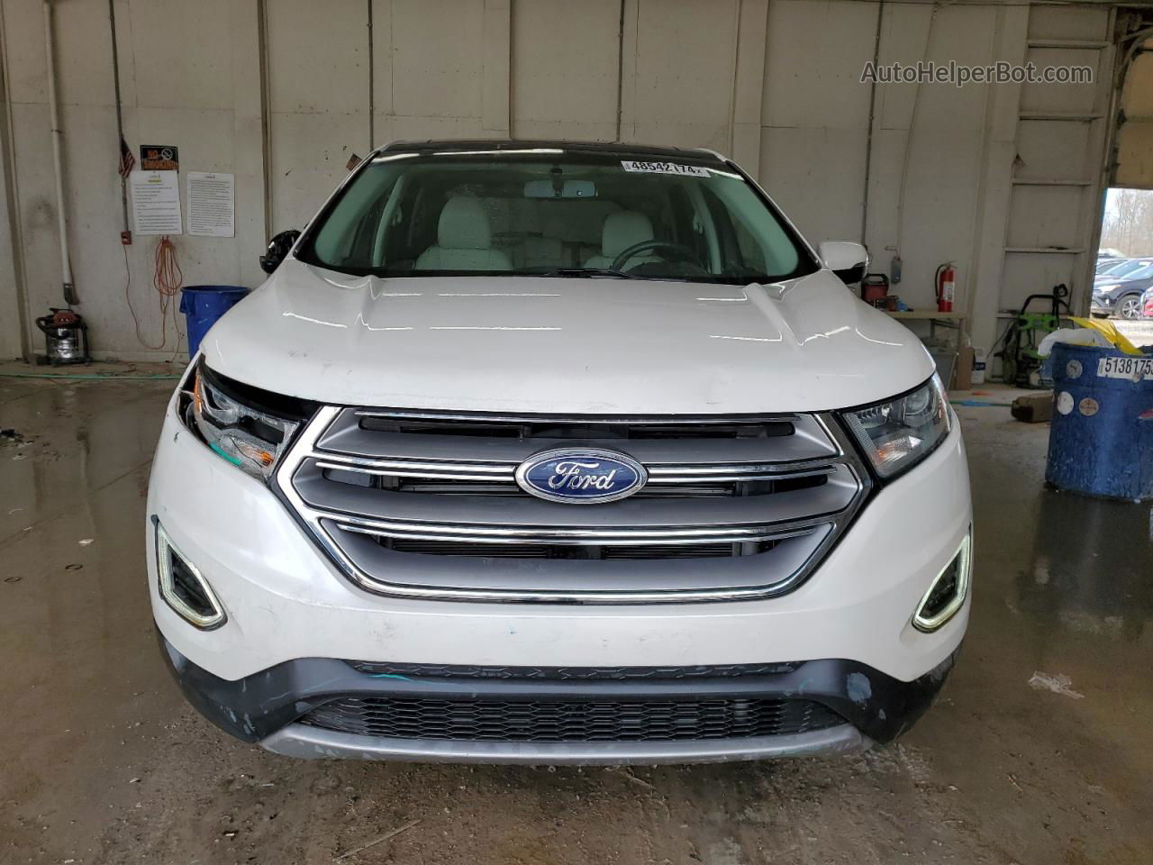 2018 Ford Edge Titanium White vin: 2FMPK4K87JBC62421