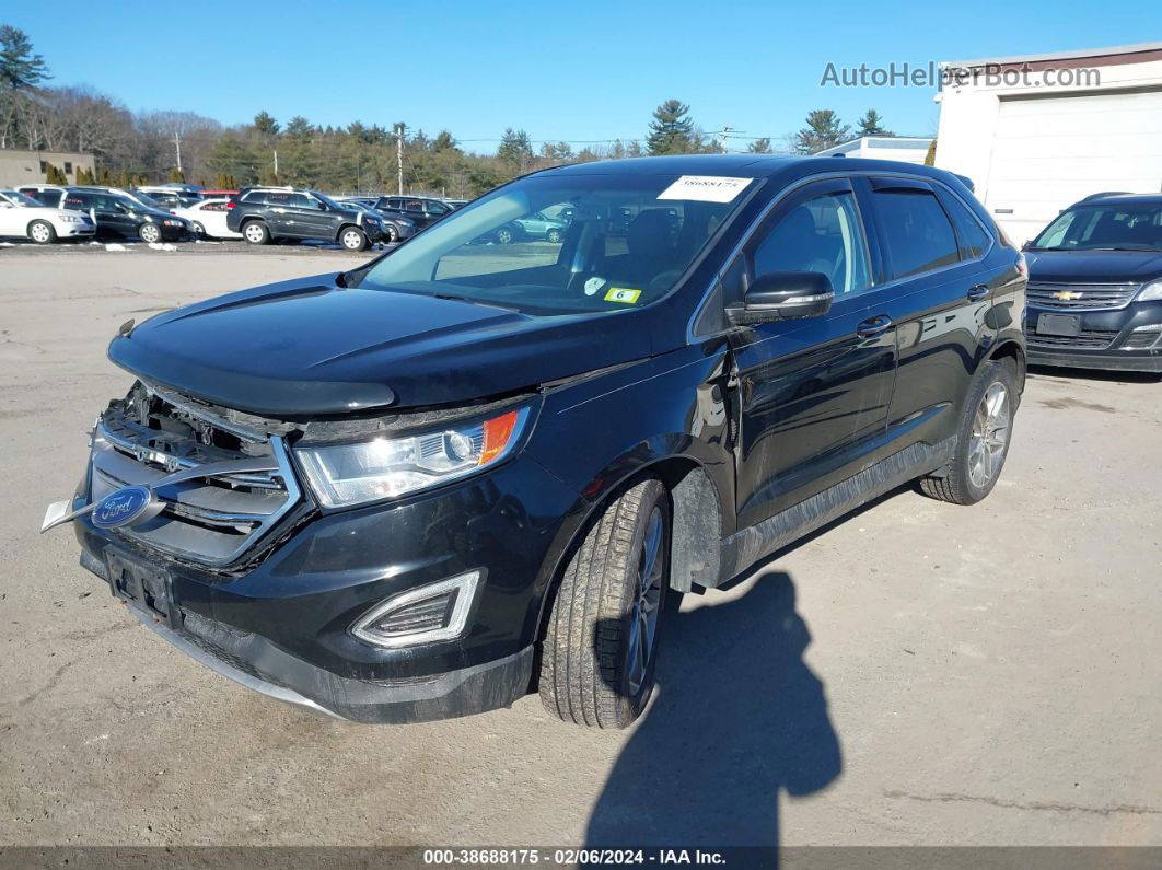 2016 Ford Edge Titanium Черный vin: 2FMPK4K88GBB61025