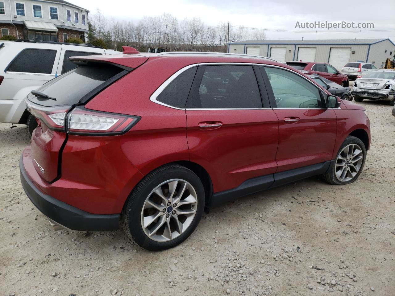 2017 Ford Edge Titanium Red vin: 2FMPK4K88HBB44887