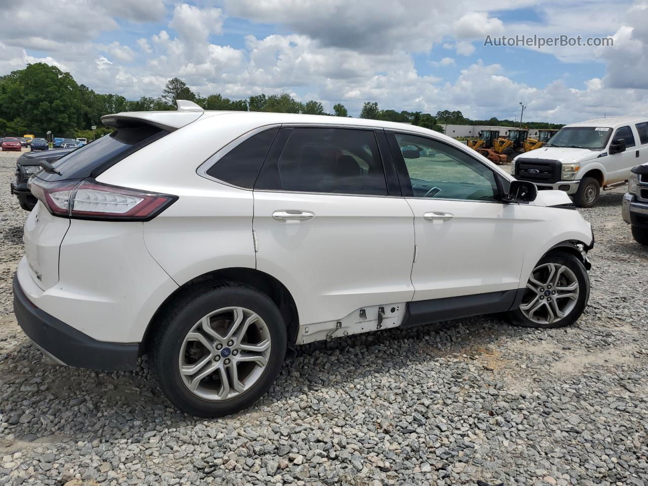 2017 Ford Edge Titanium White vin: 2FMPK4K88HBC59585