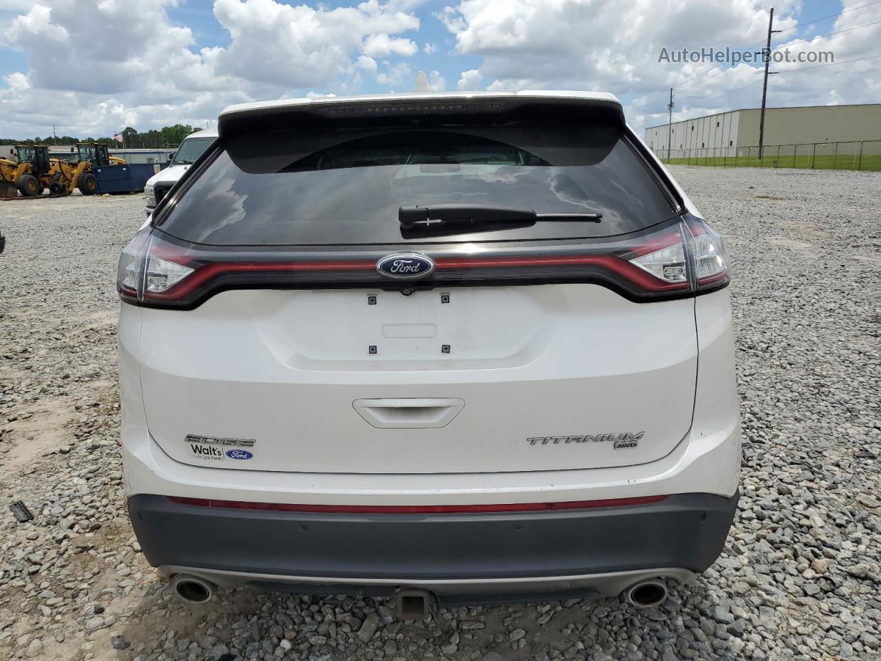 2017 Ford Edge Titanium White vin: 2FMPK4K88HBC59585