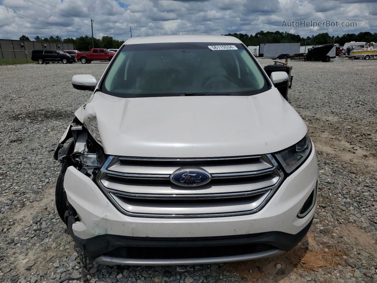 2017 Ford Edge Titanium White vin: 2FMPK4K88HBC59585