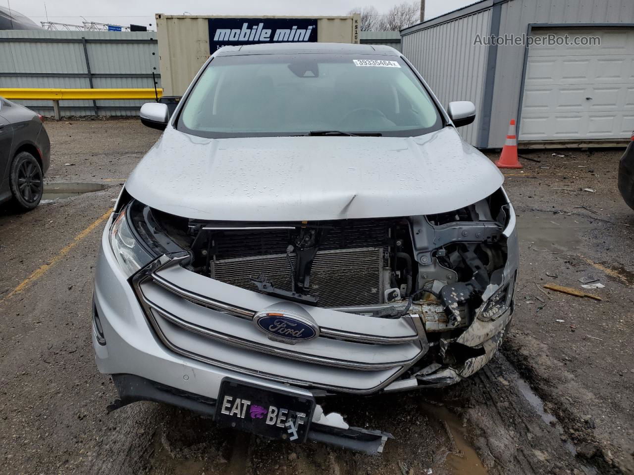 2018 Ford Edge Titanium Silver vin: 2FMPK4K88JBC52982