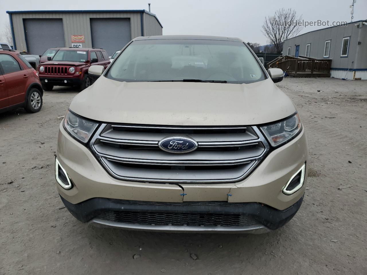 2017 Ford Edge Titanium Желто-коричневый vin: 2FMPK4K89HBB97159