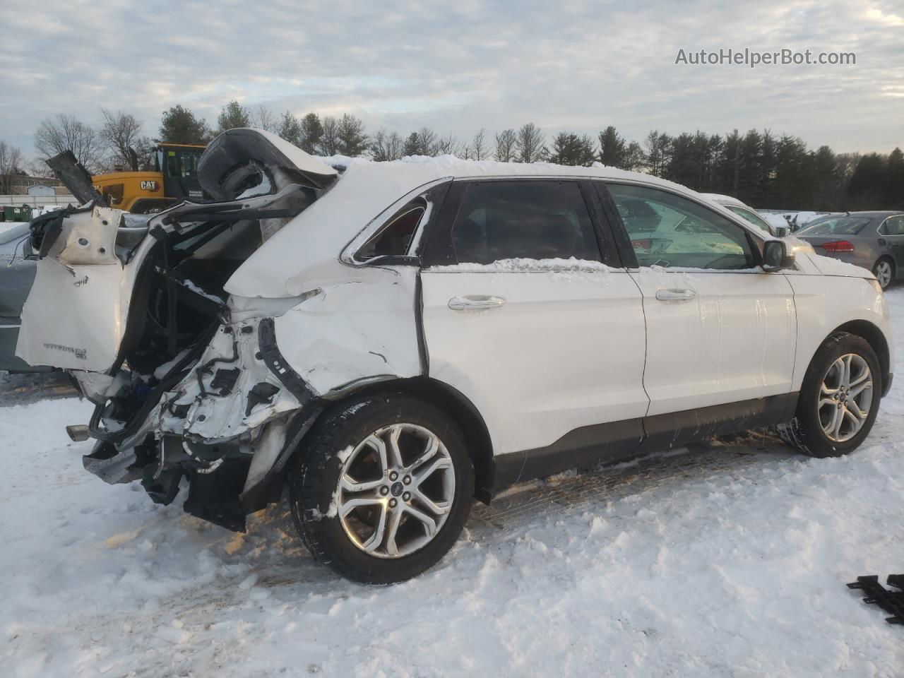 2017 Ford Edge Titanium White vin: 2FMPK4K89HBC07964