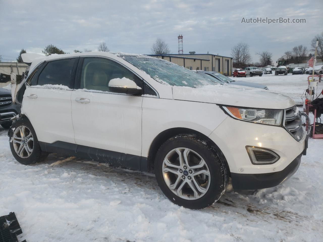 2017 Ford Edge Titanium White vin: 2FMPK4K89HBC07964