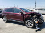 2018 Ford Edge Titanium Maroon vin: 2FMPK4K89JBC10255