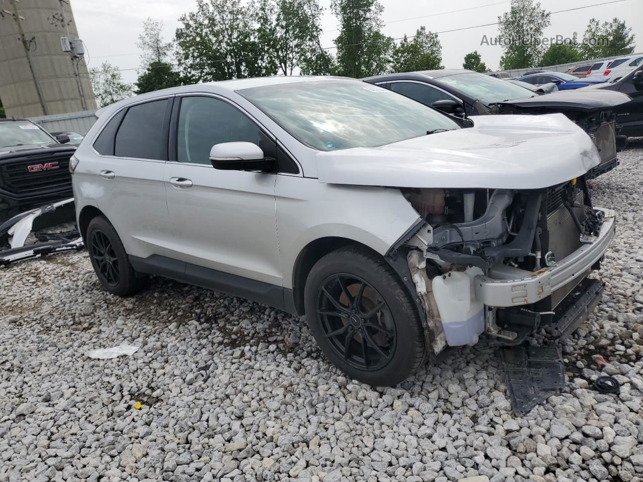 2018 Ford Edge Titanium Silver vin: 2FMPK4K89JBC15004