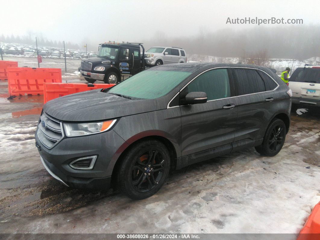 2016 Ford Edge Titanium Серый vin: 2FMPK4K8XGBB84984