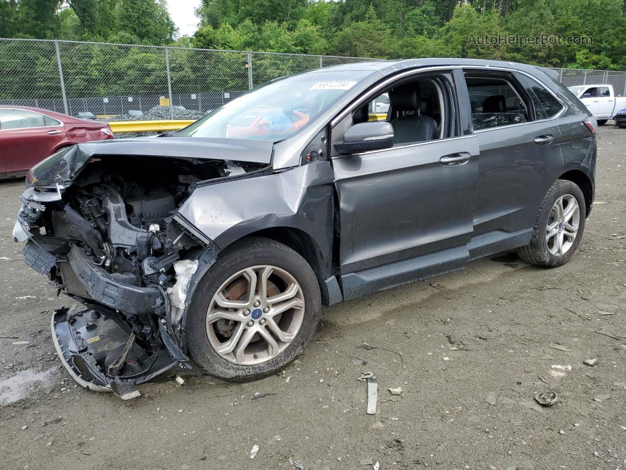 2016 Ford Edge Titanium Charcoal vin: 2FMPK4K8XGBC21581