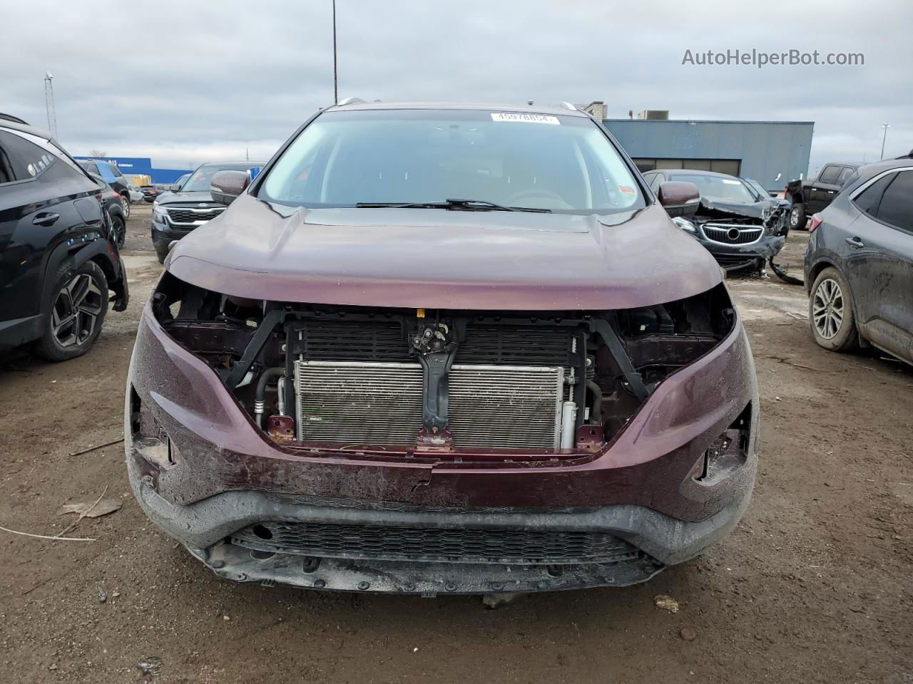 2017 Ford Edge Titanium Maroon vin: 2FMPK4K8XHBB25841