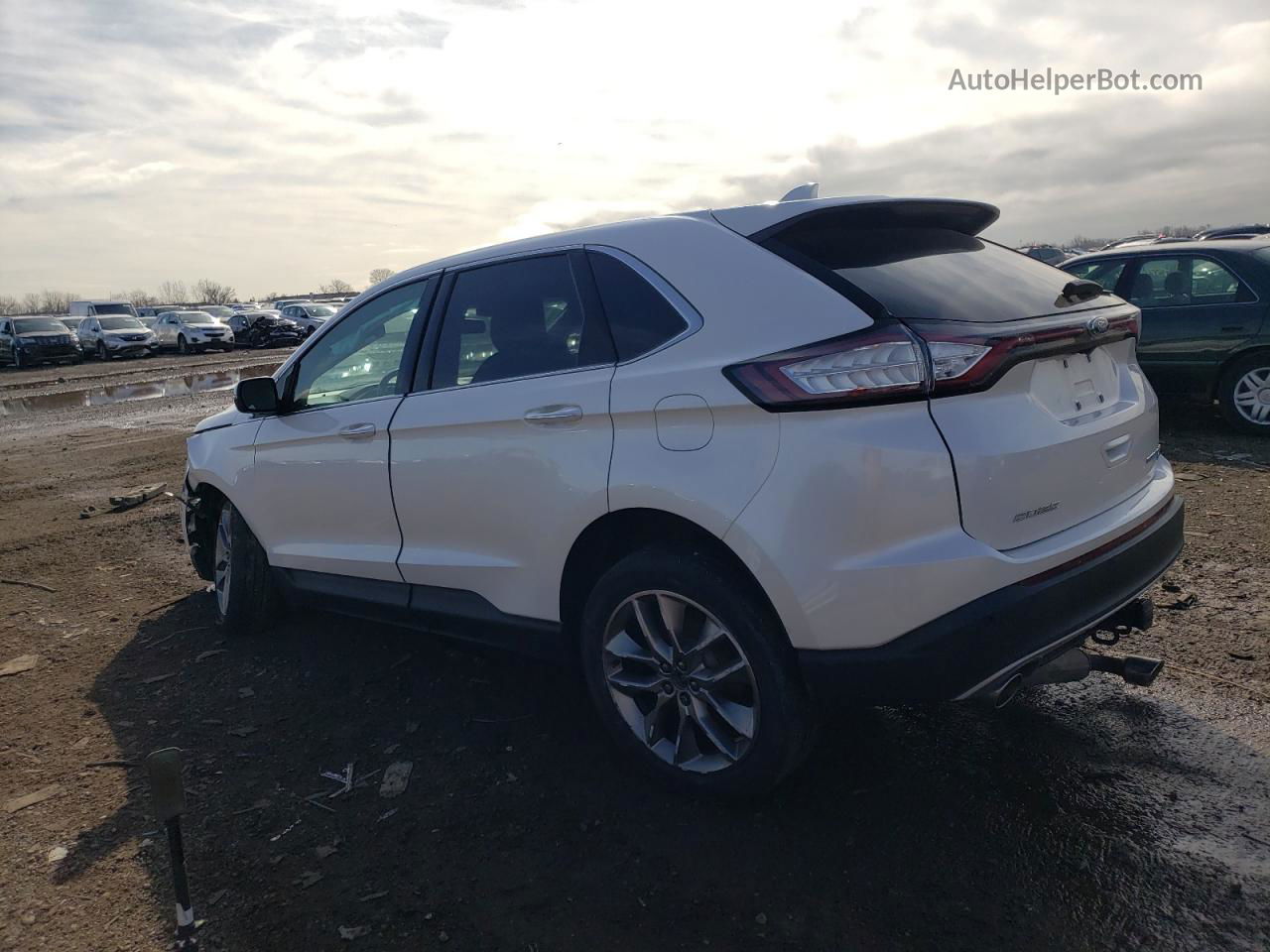 2017 Ford Edge Titanium White vin: 2FMPK4K8XHBB70116