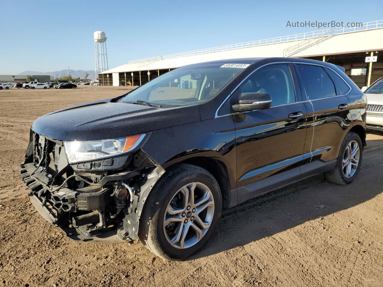 2017 Ford Edge Titanium Черный vin: 2FMPK4K8XHBC50628