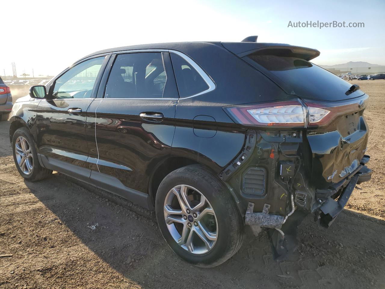 2017 Ford Edge Titanium Черный vin: 2FMPK4K8XHBC50628