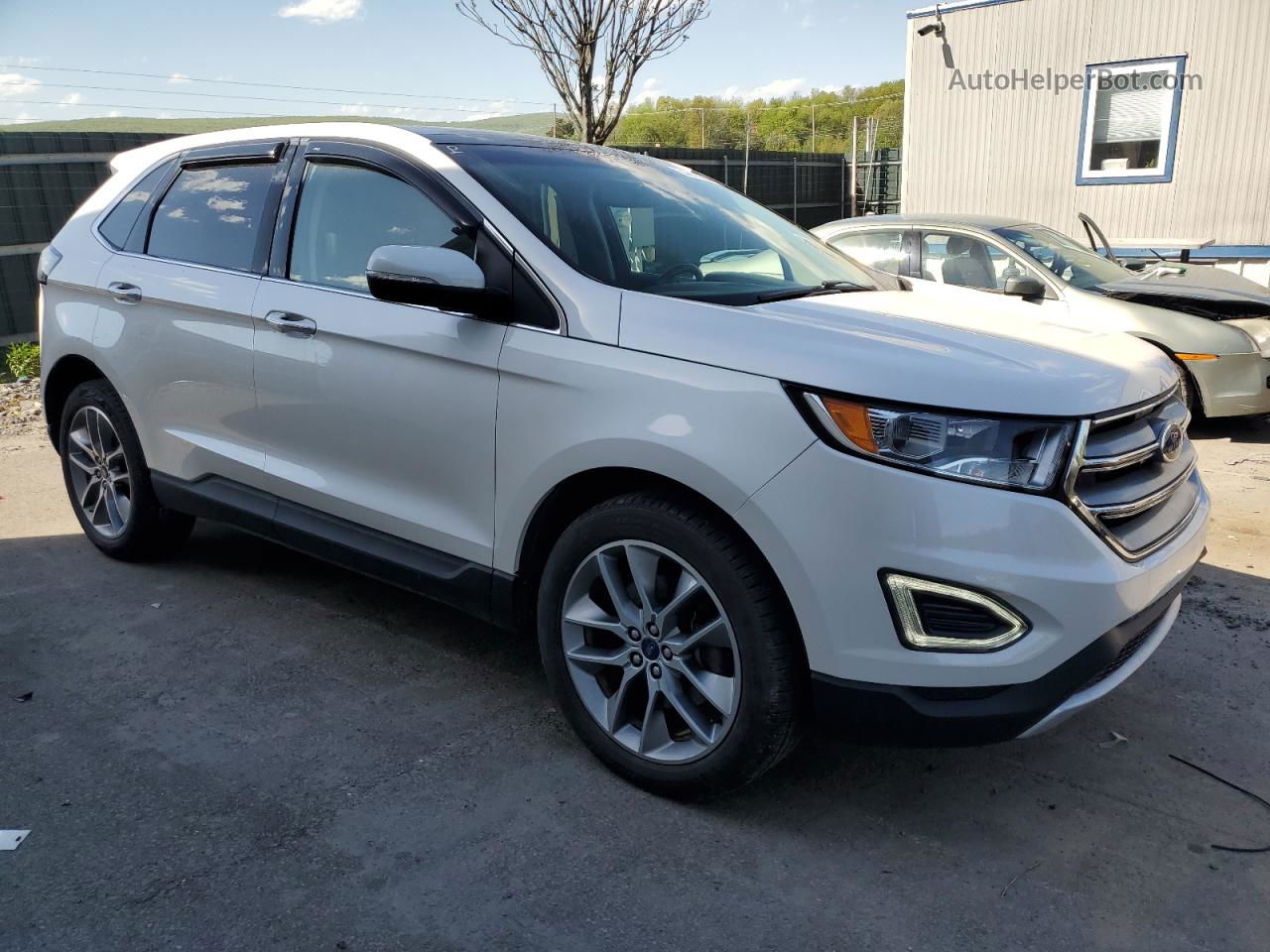 2018 Ford Edge Titanium Белый vin: 2FMPK4K8XJBB02260