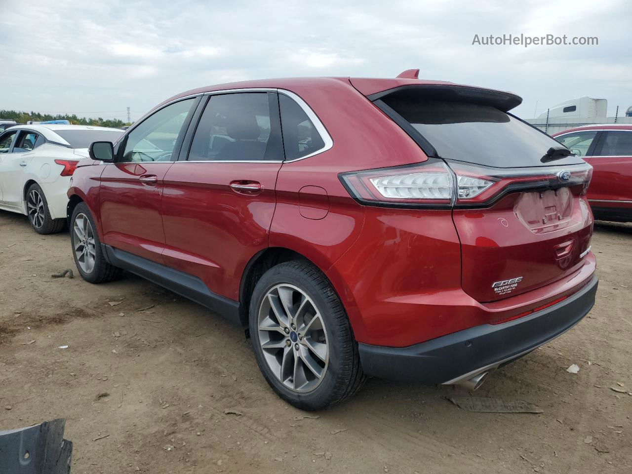 2018 Ford Edge Titanium Red vin: 2FMPK4K8XJBB23724