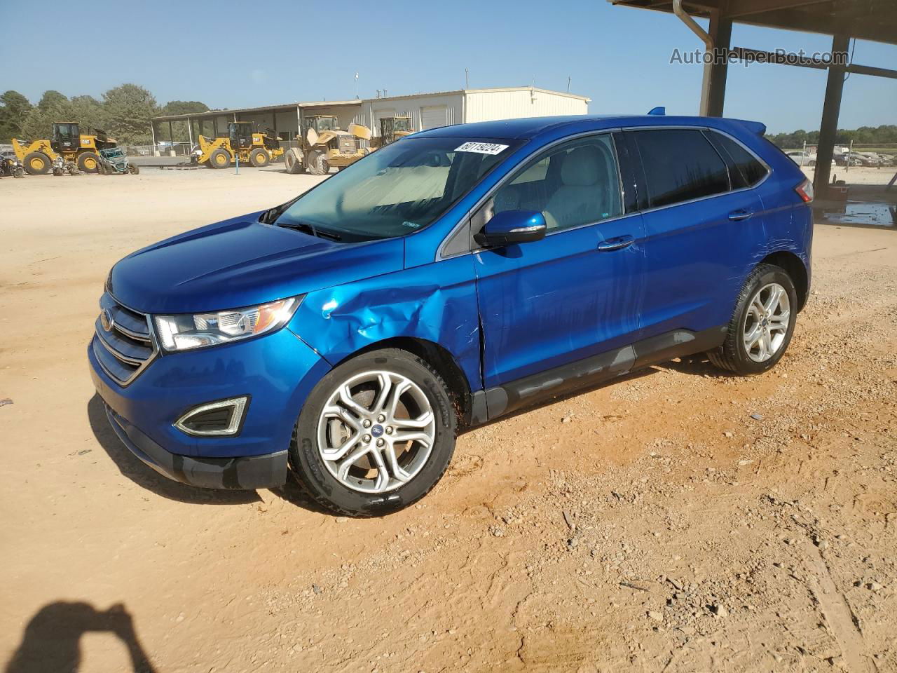 2018 Ford Edge Titanium Синий vin: 2FMPK4K8XJBB27076