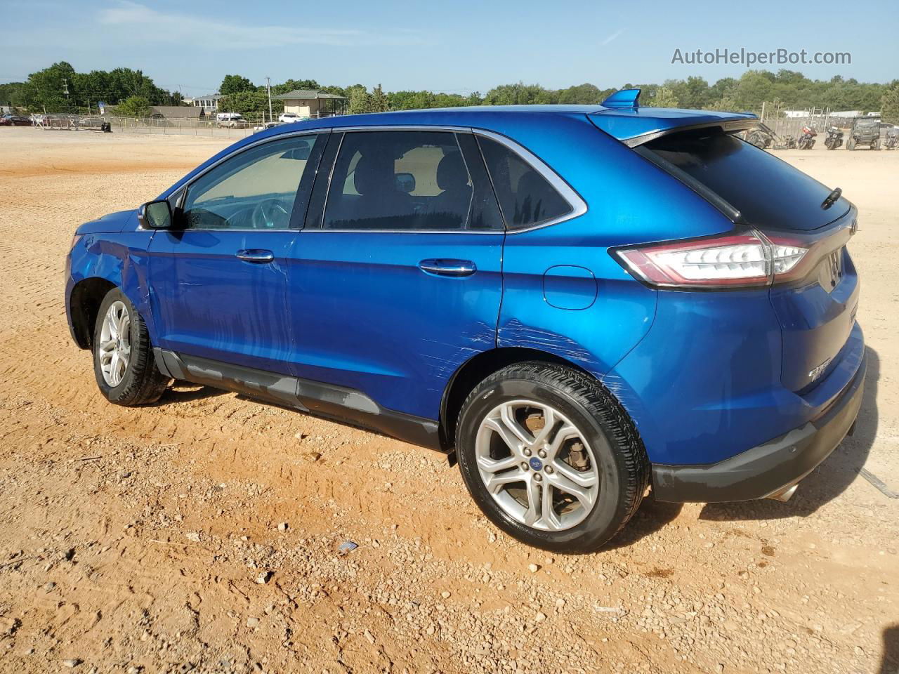 2018 Ford Edge Titanium Синий vin: 2FMPK4K8XJBB27076