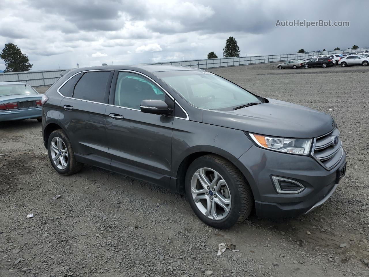 2018 Ford Edge Titanium Gray vin: 2FMPK4K8XJBB87276