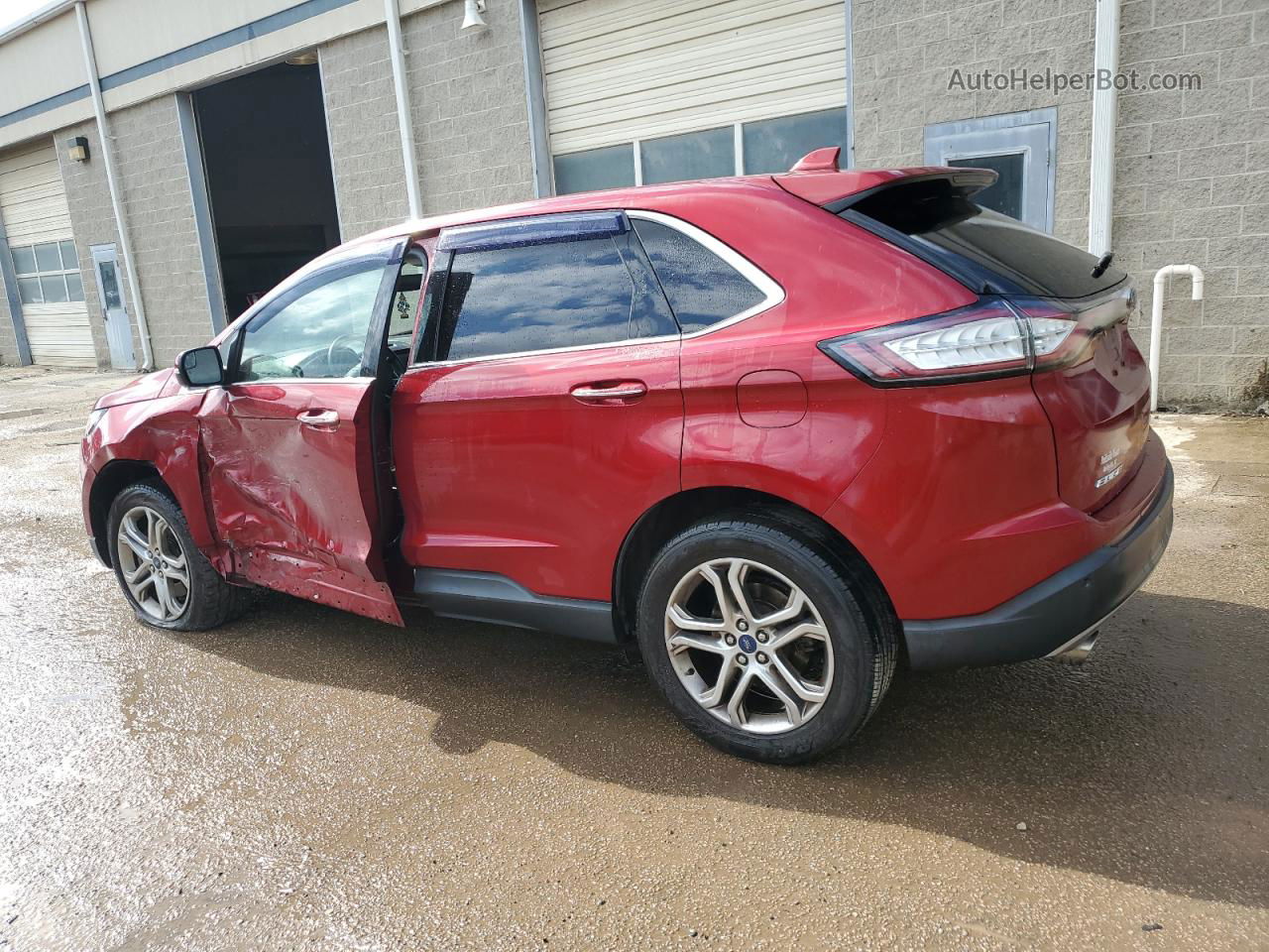 2016 Ford Edge Titanium Бордовый vin: 2FMPK4K90GBB42509