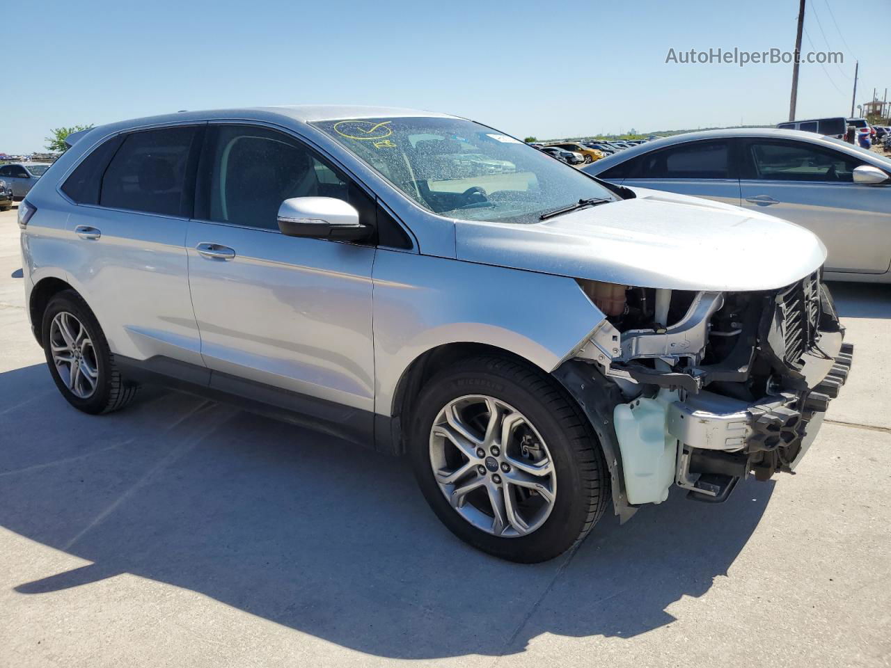 2016 Ford Edge Titanium Серебряный vin: 2FMPK4K90GBB44132