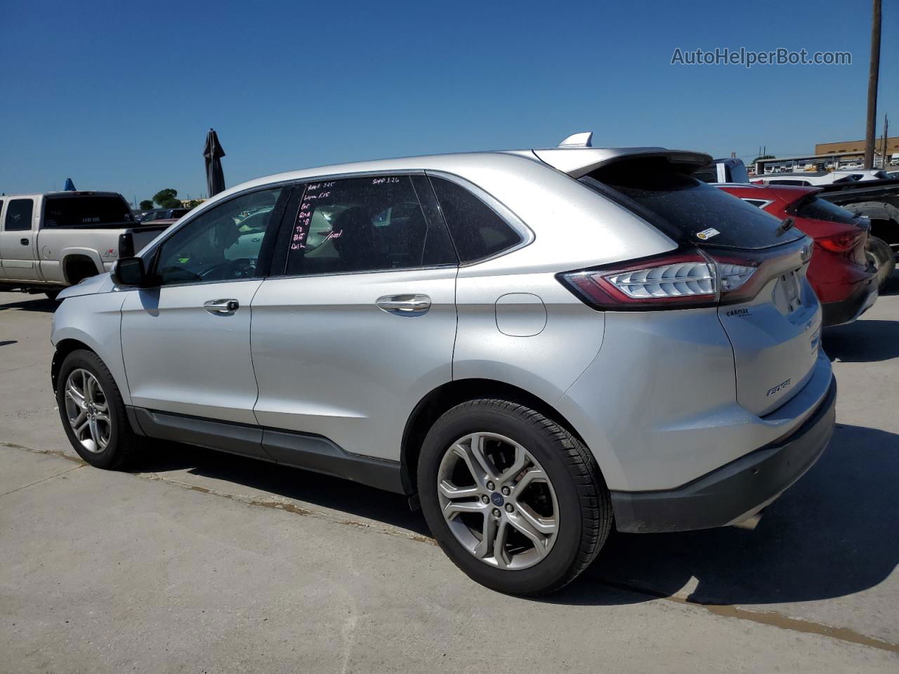 2016 Ford Edge Titanium Серебряный vin: 2FMPK4K90GBB44132