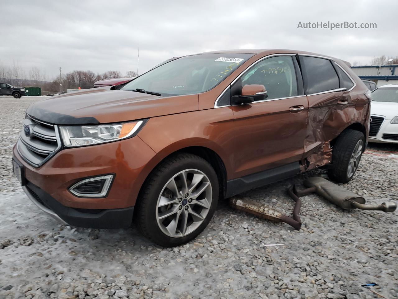 2017 Ford Edge Titanium Orange vin: 2FMPK4K90HBB37084