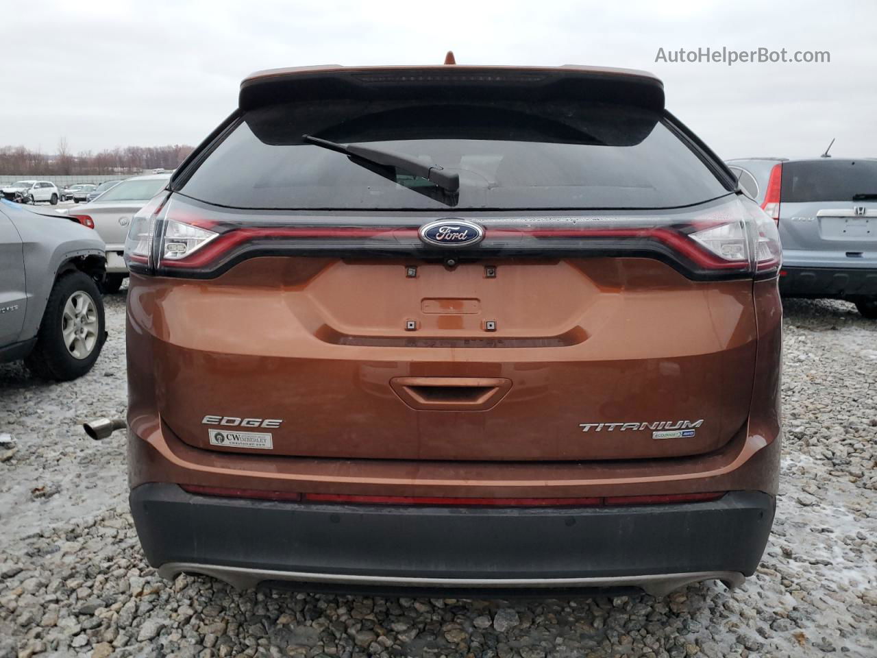 2017 Ford Edge Titanium Orange vin: 2FMPK4K90HBB37084