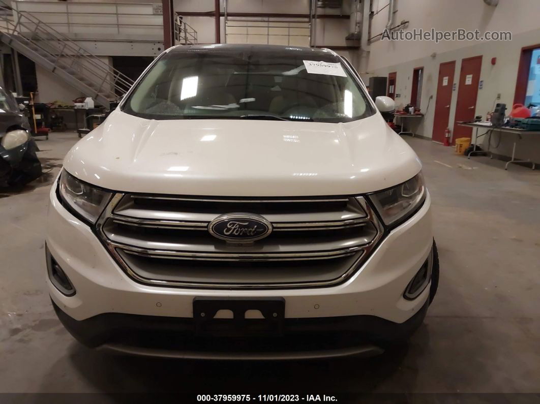 2017 Ford Edge Titanium White vin: 2FMPK4K90HBB97110