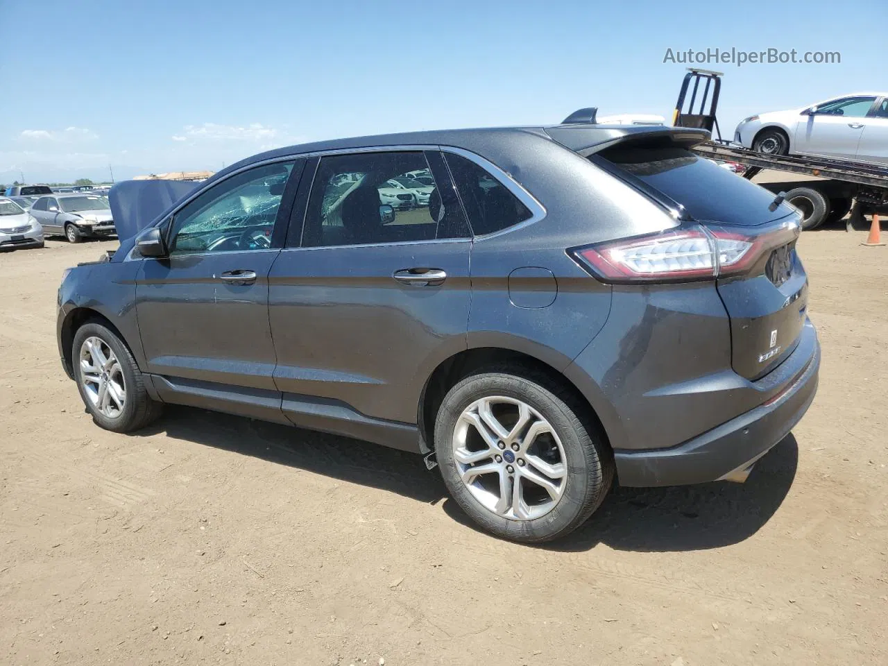 2017 Ford Edge Titanium Серебряный vin: 2FMPK4K90HBC12110