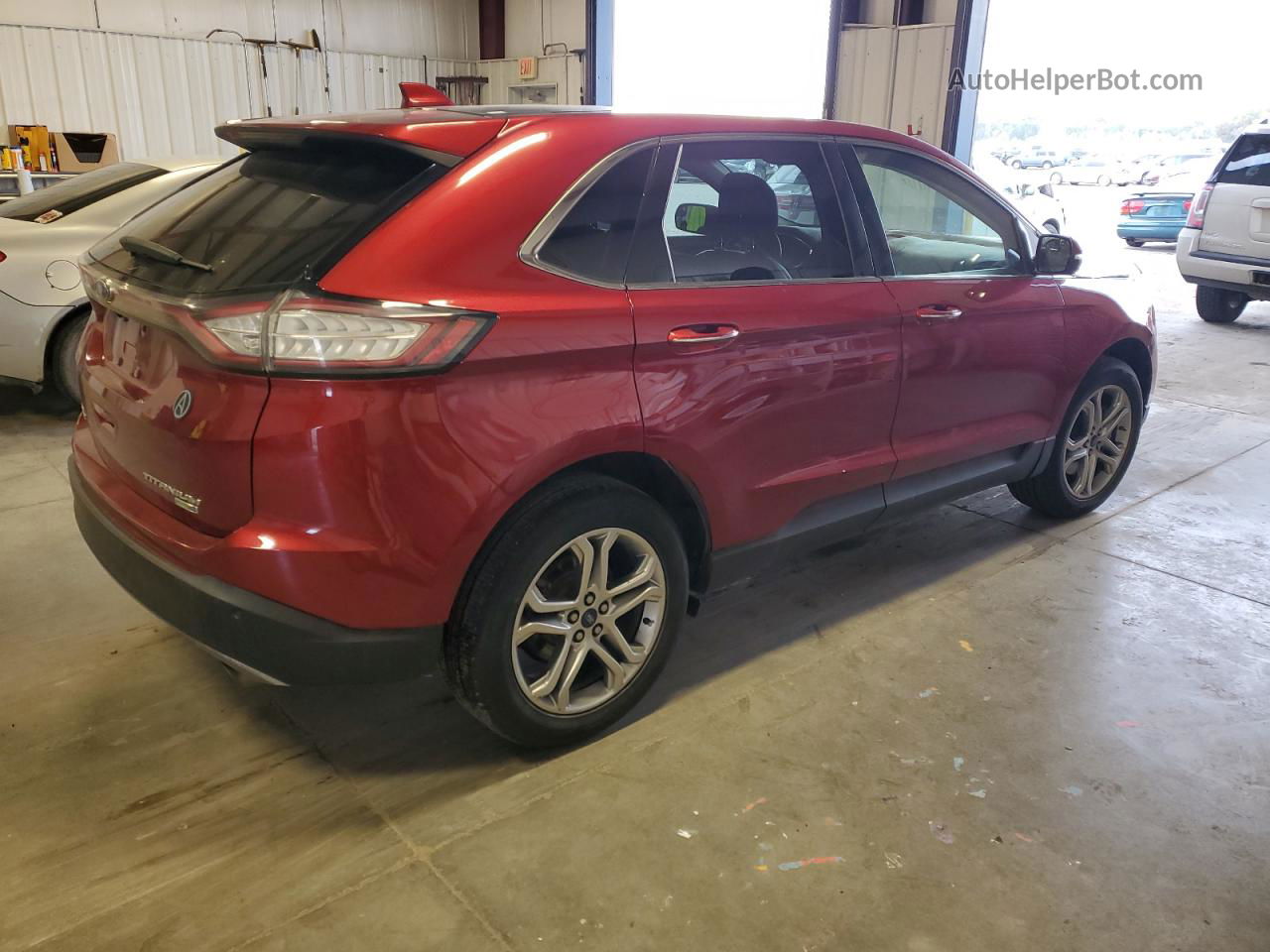 2017 Ford Edge Titanium Бордовый vin: 2FMPK4K90HBC50386