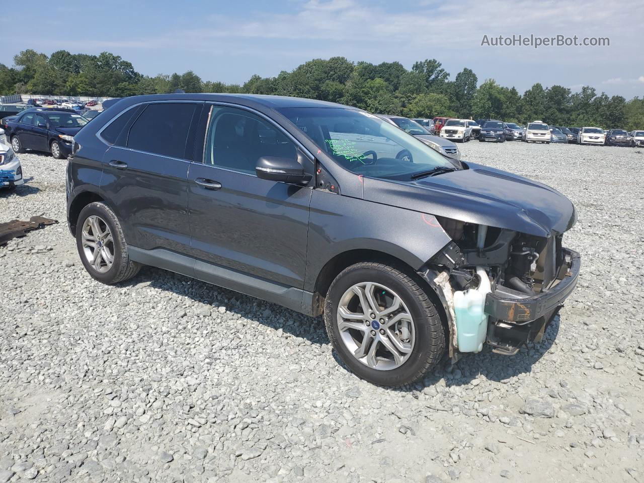 2017 Ford Edge Titanium Gray vin: 2FMPK4K90HBC69634