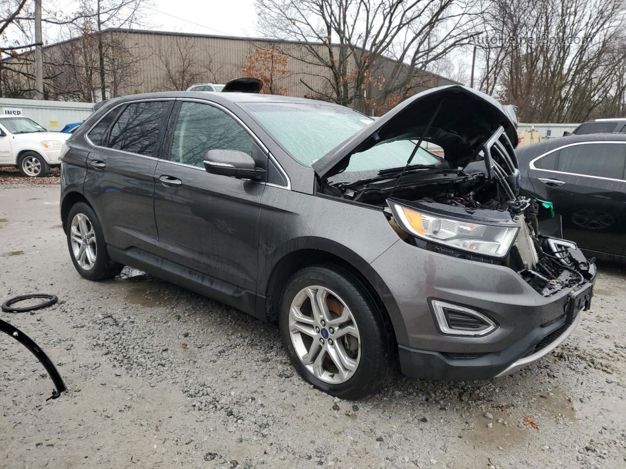 2018 Ford Edge Titanium Gray vin: 2FMPK4K90JBB07444