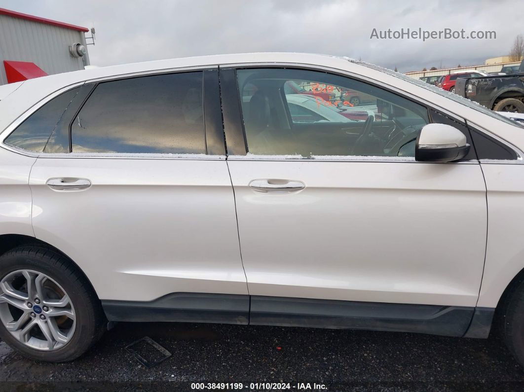 2018 Ford Edge Titanium White vin: 2FMPK4K90JBB82323