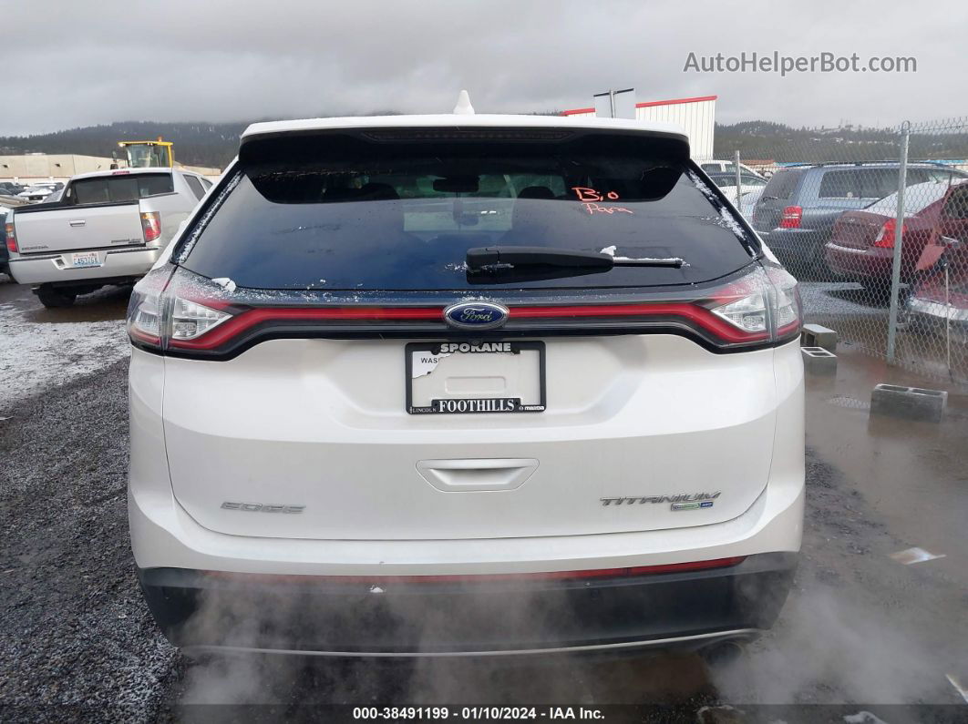 2018 Ford Edge Titanium White vin: 2FMPK4K90JBB82323