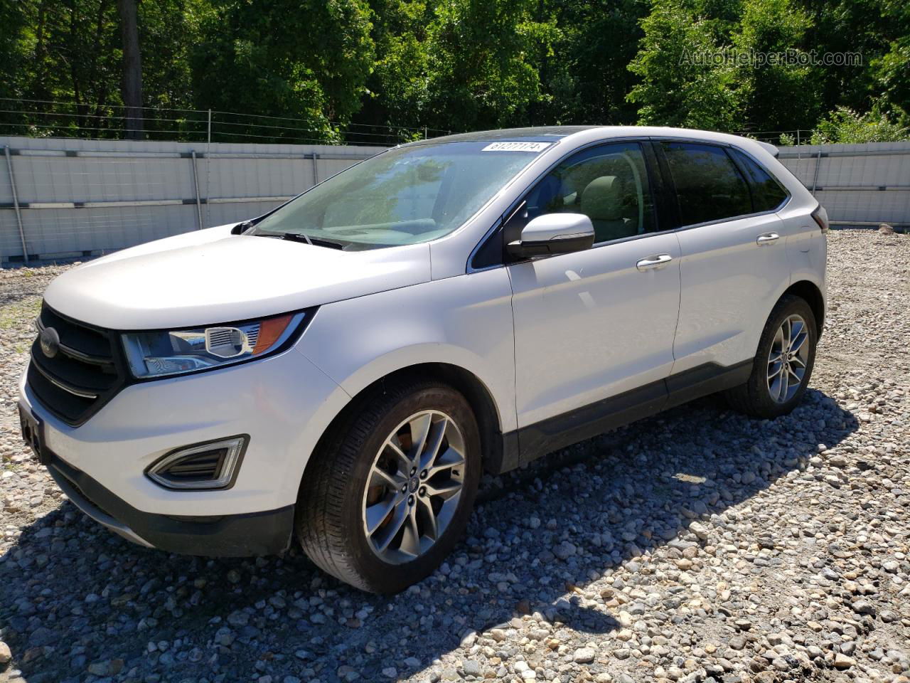 2016 Ford Edge Titanium White vin: 2FMPK4K91GBC08453