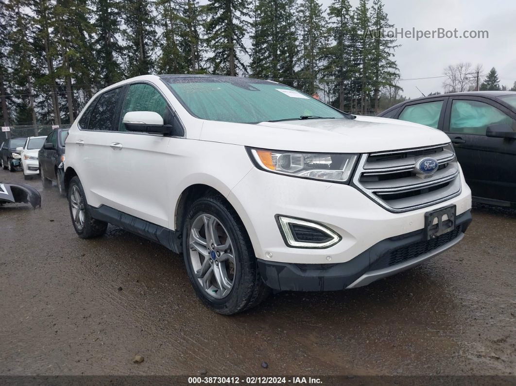 2016 Ford Edge Titanium White vin: 2FMPK4K91GBC31232