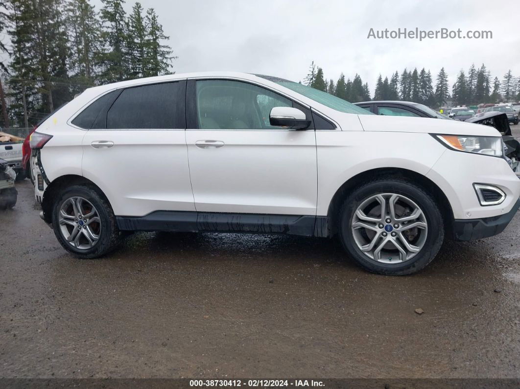 2016 Ford Edge Titanium White vin: 2FMPK4K91GBC31232