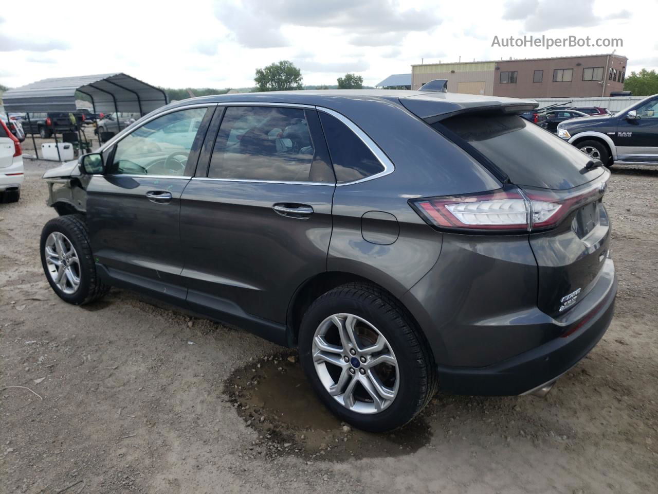 2017 Ford Edge Titanium Серый vin: 2FMPK4K91HBB91557