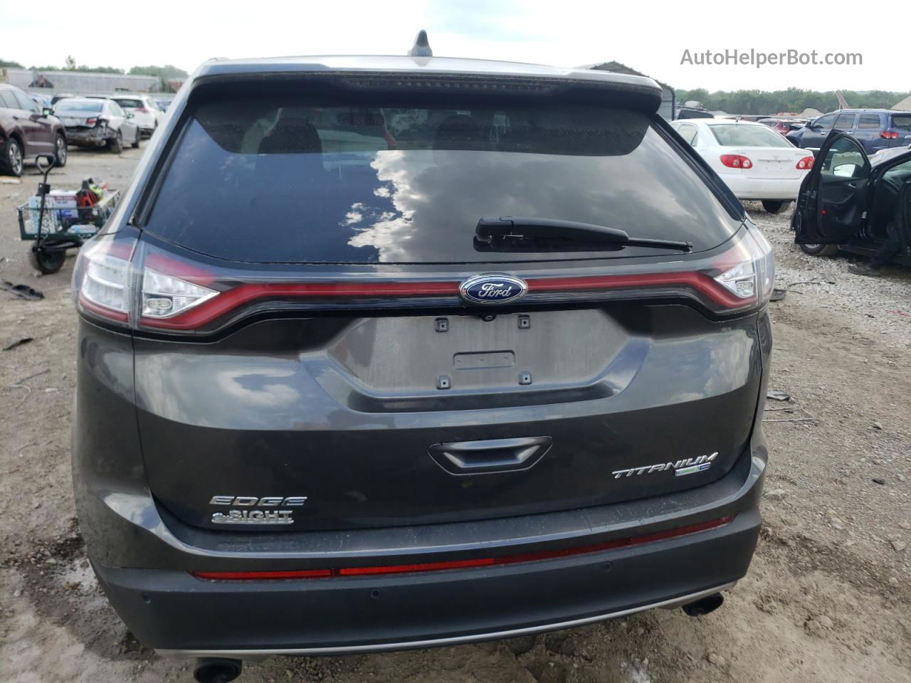 2017 Ford Edge Titanium Серый vin: 2FMPK4K91HBB91557