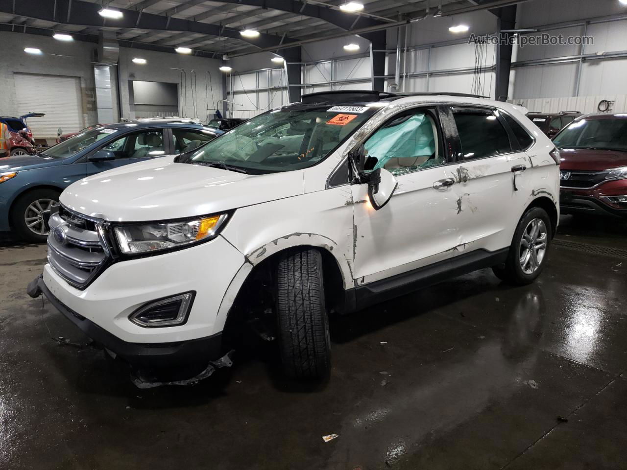 2017 Ford Edge Titanium White vin: 2FMPK4K91HBB98069