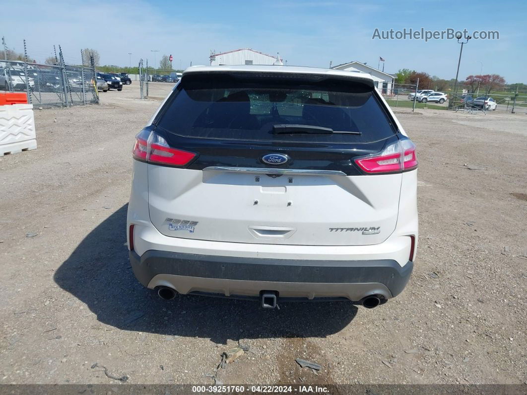 2019 Ford Edge Titanium White vin: 2FMPK4K91KBB21080