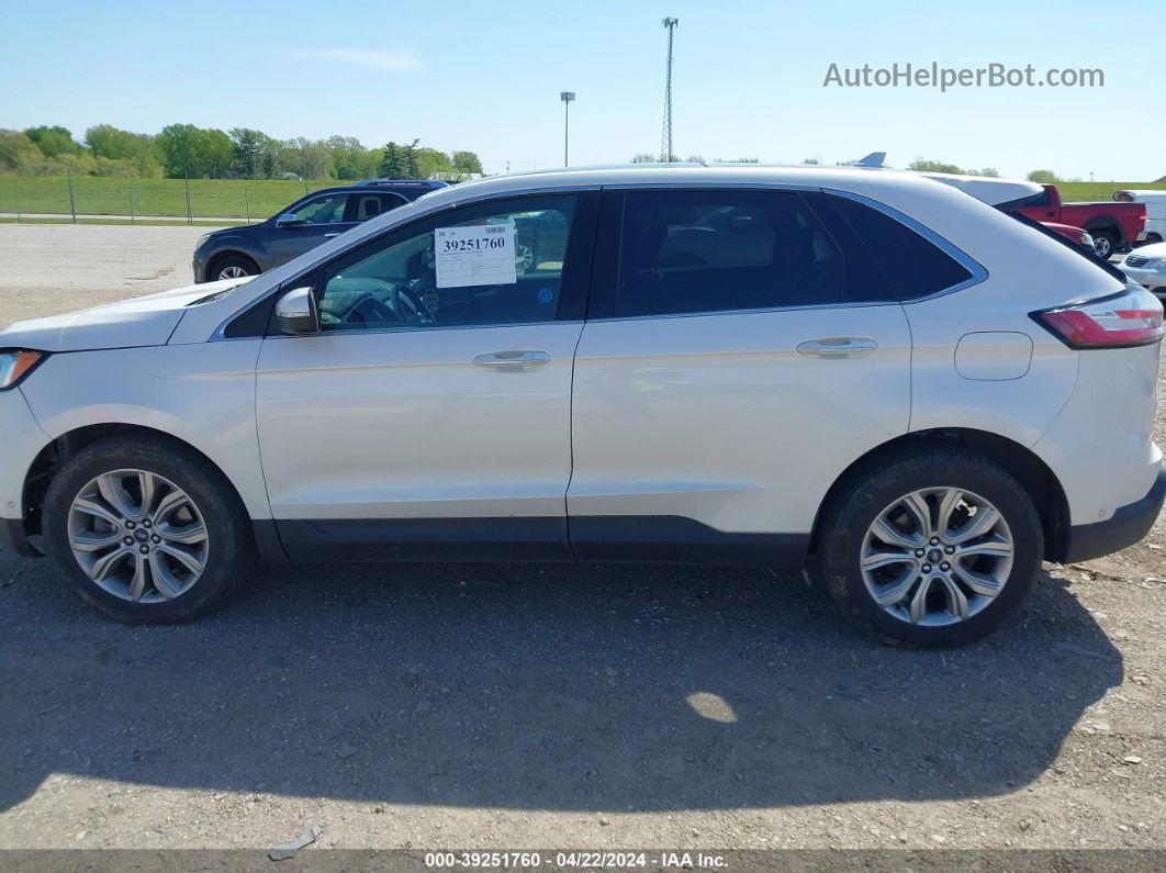 2019 Ford Edge Titanium White vin: 2FMPK4K91KBB21080