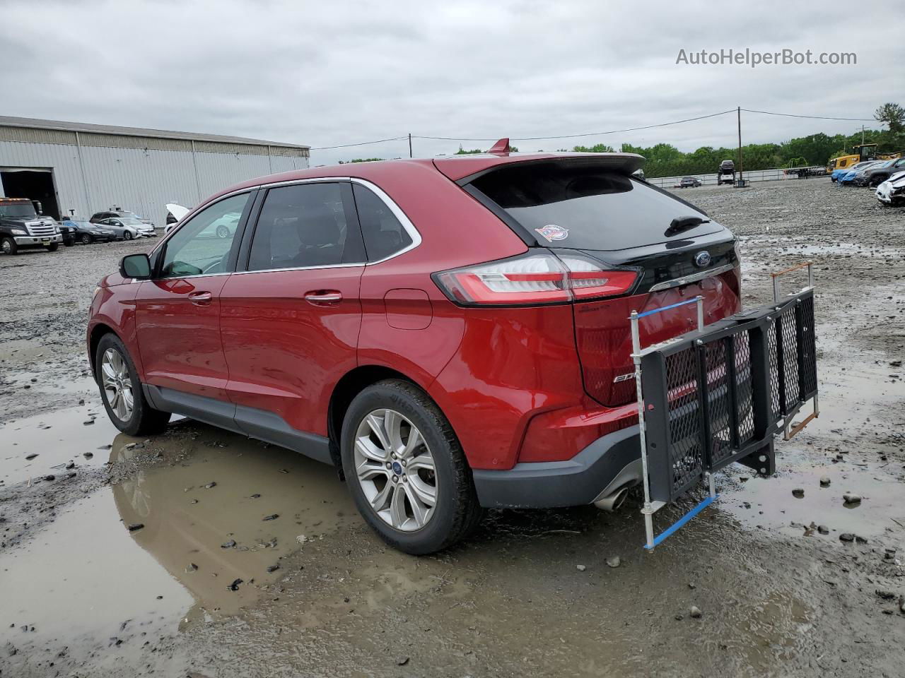 2019 Ford Edge Titanium Красный vin: 2FMPK4K91KBB58985