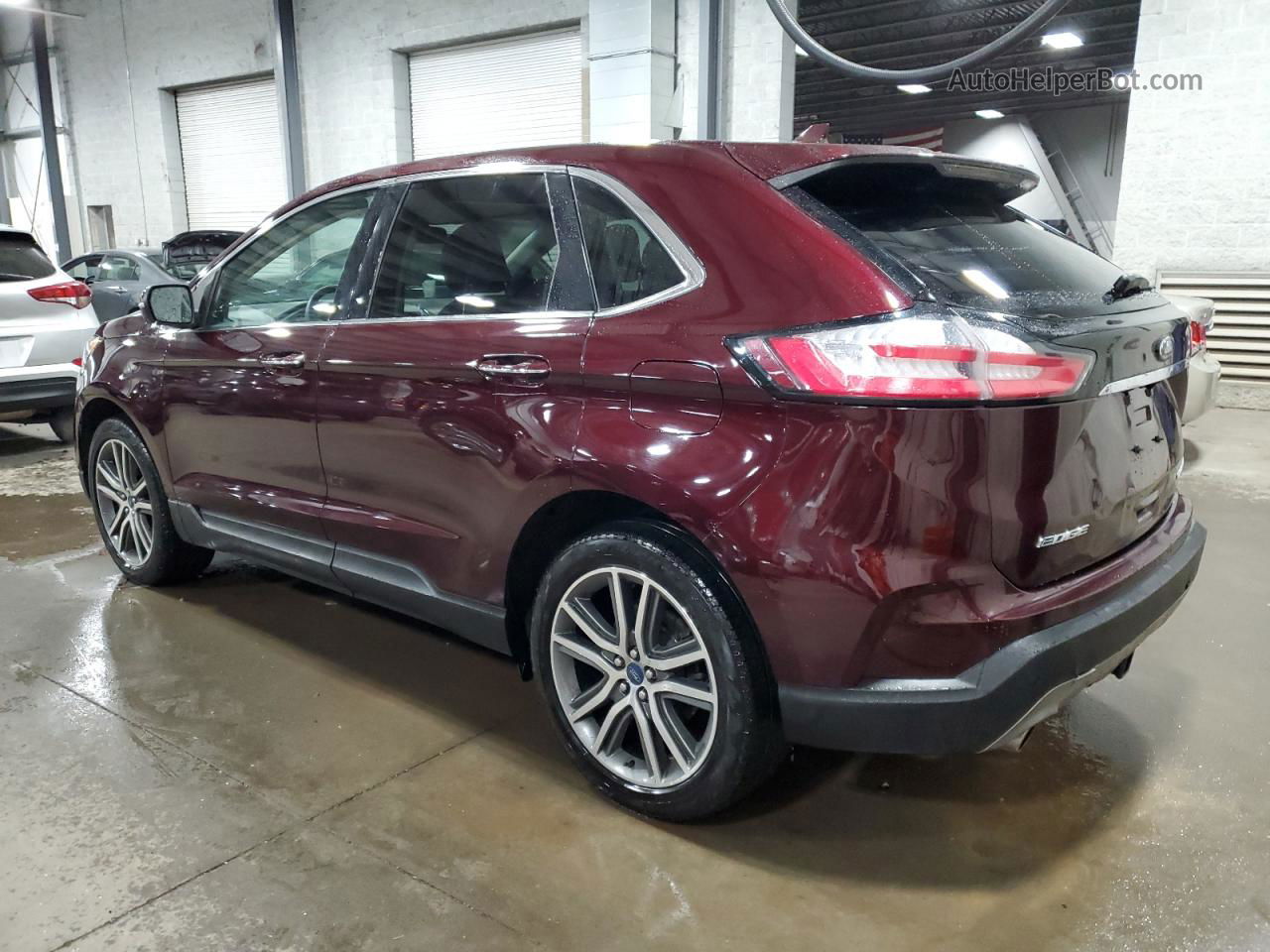 2019 Ford Edge Titanium Burgundy vin: 2FMPK4K91KBB88097