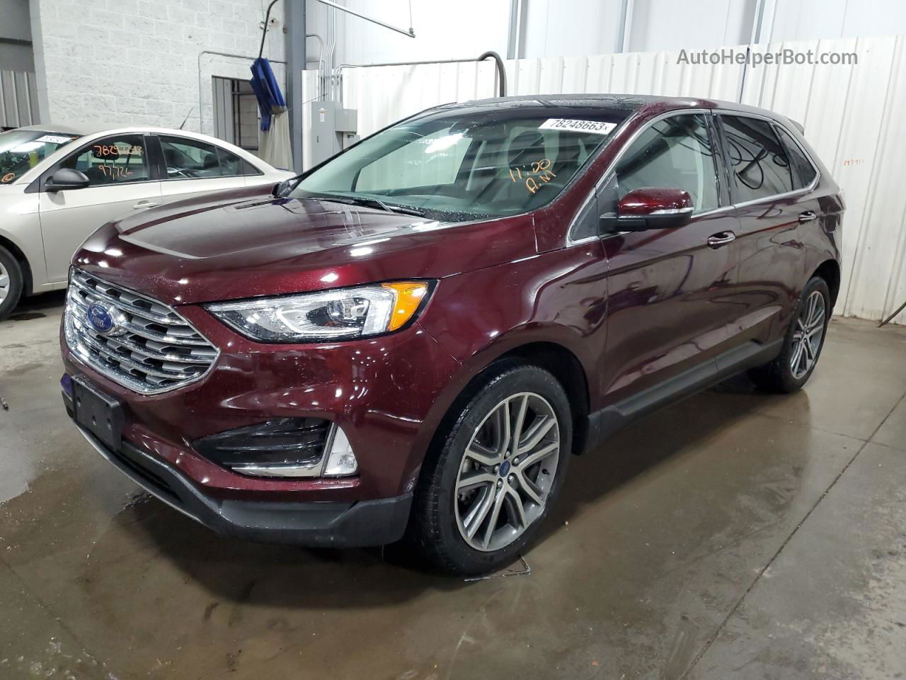 2019 Ford Edge Titanium Бордовый vin: 2FMPK4K91KBB88097