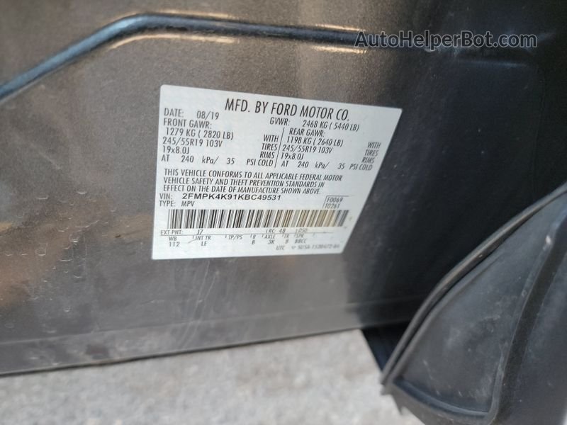 2019 Ford Edge Titanium Unknown vin: 2FMPK4K91KBC49531