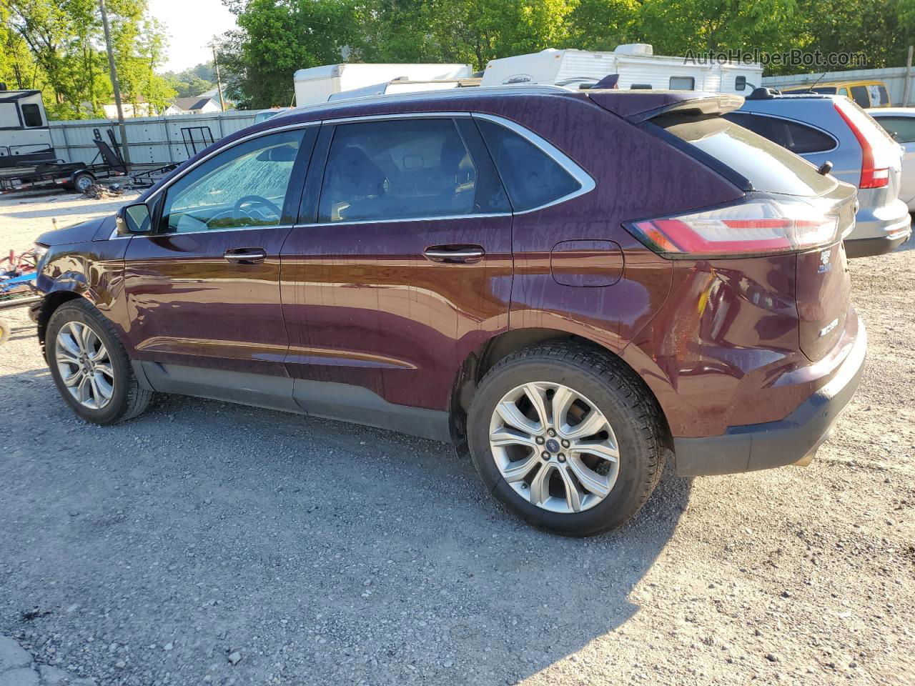 2020 Ford Edge Titanium Burgundy vin: 2FMPK4K91LBA17769