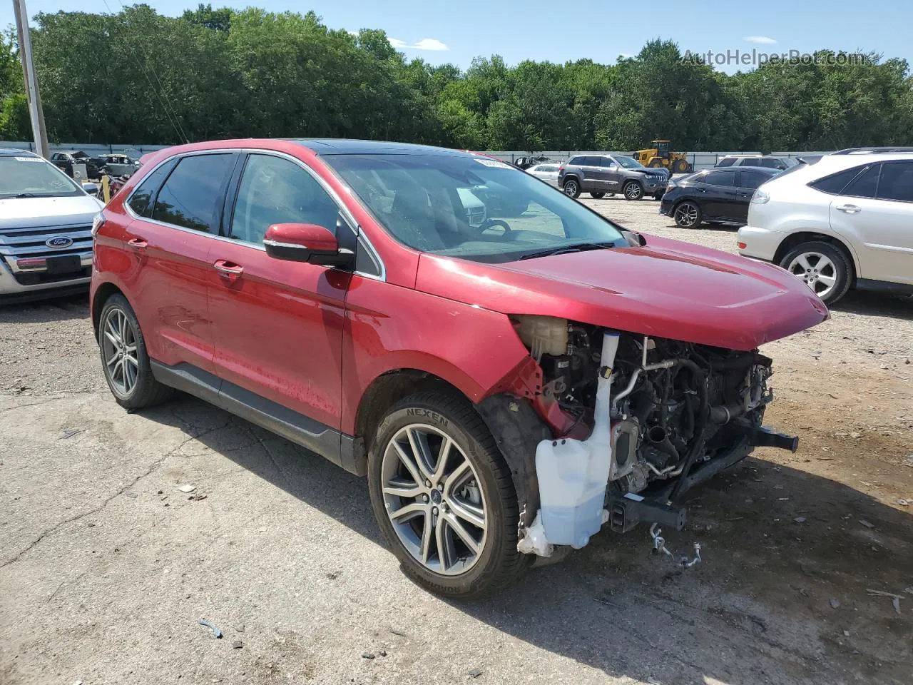 2020 Ford Edge Titanium Red vin: 2FMPK4K91LBB18214